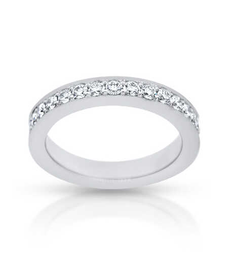 Wedding ring lady in white gold 18 kt with 30 brilliants