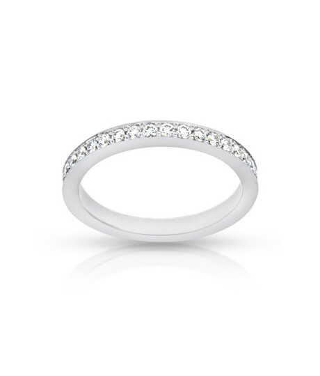 Wedding ring white gold 18 ct with 33 brilliants