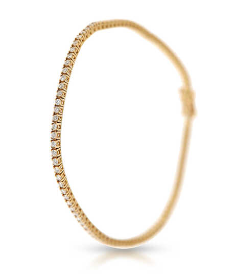 Bracelet rivière 100 ° 1.19 ct 5,40 g or