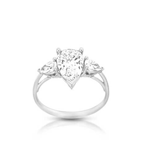 Bague taille poire 1.73 ct G / Si1 Hrd