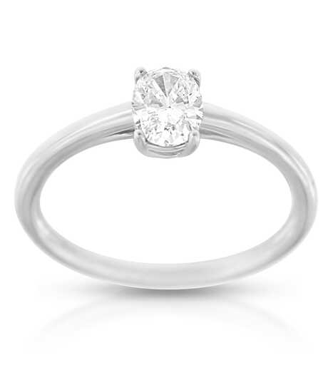 Solitaire or blanc 0.52ct