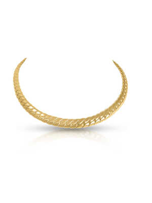 Yellow gold necklace with extension