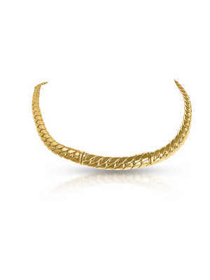 Yellow gold necklace with extension