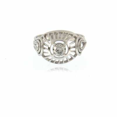 Witgouden ring met een solitaire briljant