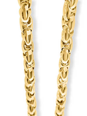 Yellow gold necklace with cobra links