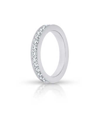 Wedding ring lady in white gold 18 kt with 30 brilliants