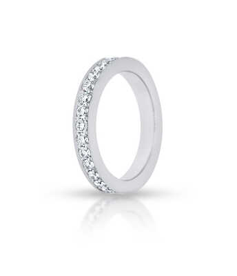 Wedding ring lady in white gold 18 kt with 30 brilliants