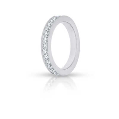 Wedding ring lady in white gold 18 kt with 30 brilliants