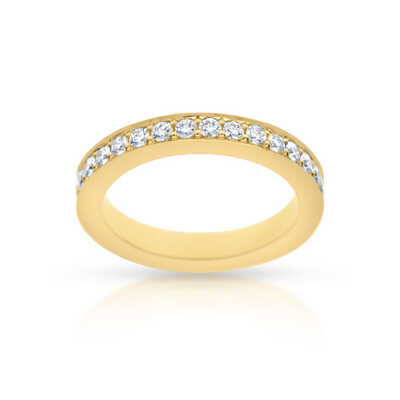 Wedding ring lady yellow gold 18 ct with 32 brilliants