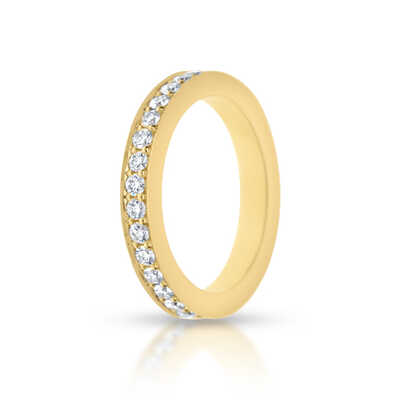 Wedding ring lady yellow gold 18 ct with 32 brilliants