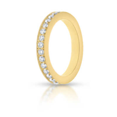 Wedding ring lady yellow gold 18 ct with 32 brilliants