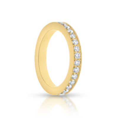 Wedding ring lady yellow gold 18 ct with 32 brilliants