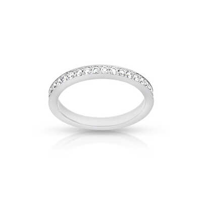 Wedding ring white gold 18 ct with 33 brilliants