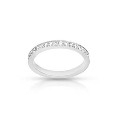 Wedding ring white gold 18 ct with 33 brilliants