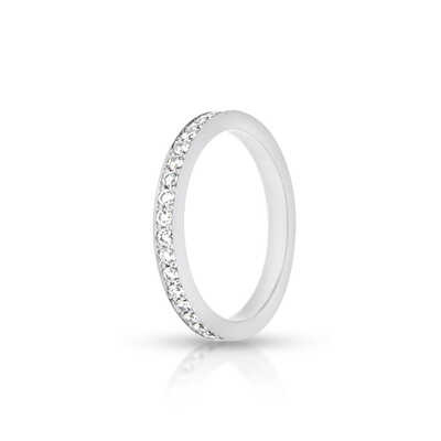 Wedding ring white gold 18 ct with 33 brilliants