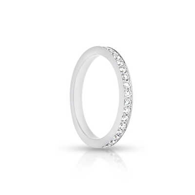 Wedding ring white gold 18 ct with 33 brilliants