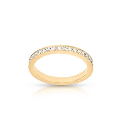 Wedding ring yellow gold 18 ct with 33 briliants