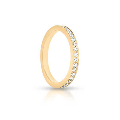 Wedding ring yellow gold 18 ct with 33 briliants