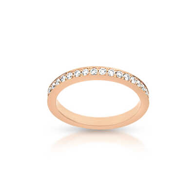 Wedding ring pink gold 18 ct with 33 brilliants