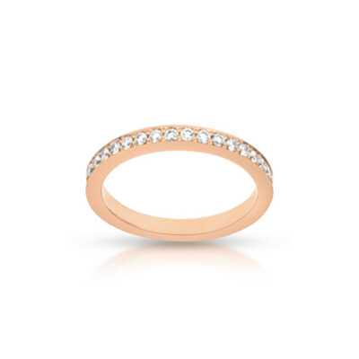 Wedding ring pink gold 18 ct with 33 brilliants