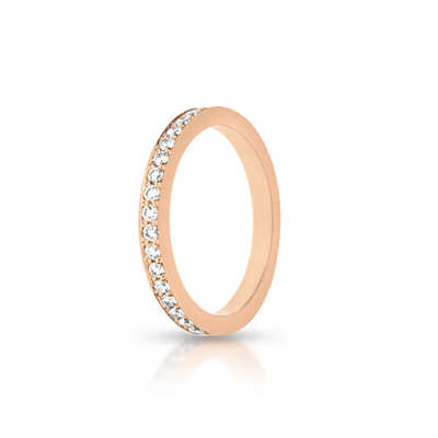 Wedding ring pink gold 18 ct with 33 brilliants