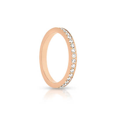 Wedding ring pink gold 18 ct with 33 brilliants