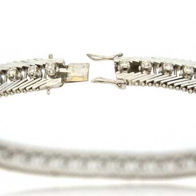 Bracelet riviere white gold with 38 diamonds 8/8 cut