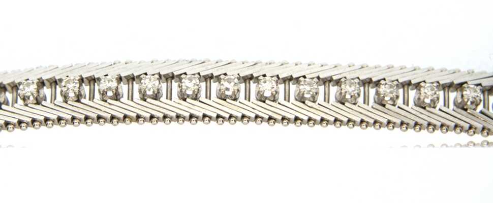 Bracelet riviere white gold with 38 diamonds 8/8 cut