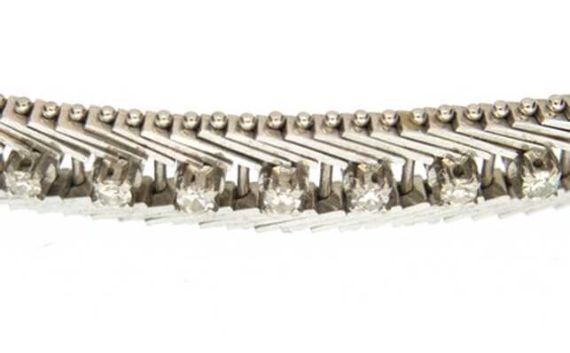 Bracelet riviere white gold with 38 diamonds 8/8 cut