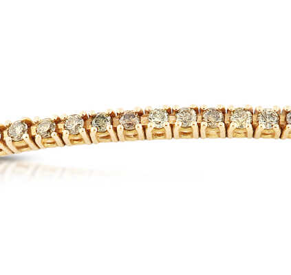 Bracelet rivière 100 ° 1.30 ct 5,40 g or