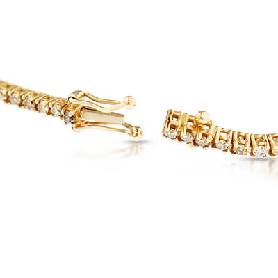 Bracelet rivière 100 ° 1.30 ct 5,40 g or