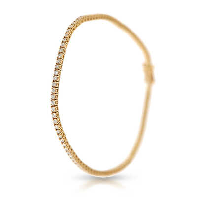 Bracelet rivière 100 ° 1.19 ct 5,40 g or