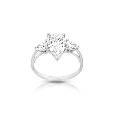 Bague taille poire 1.73 ct G / Si1 Hrd