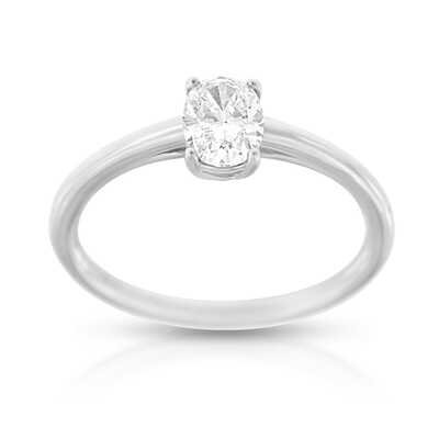 Solitaire or blanc 0.52ct